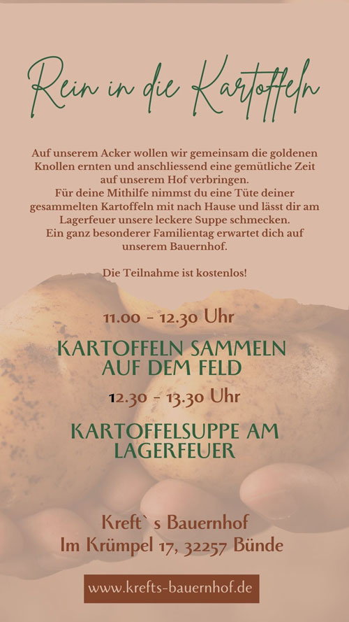 Kartoffelfest auf Kreft Bauernhof